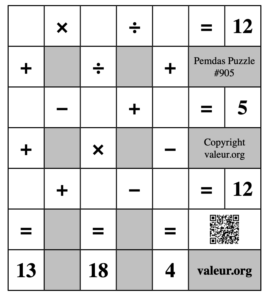 Pemdas Puzzle #905