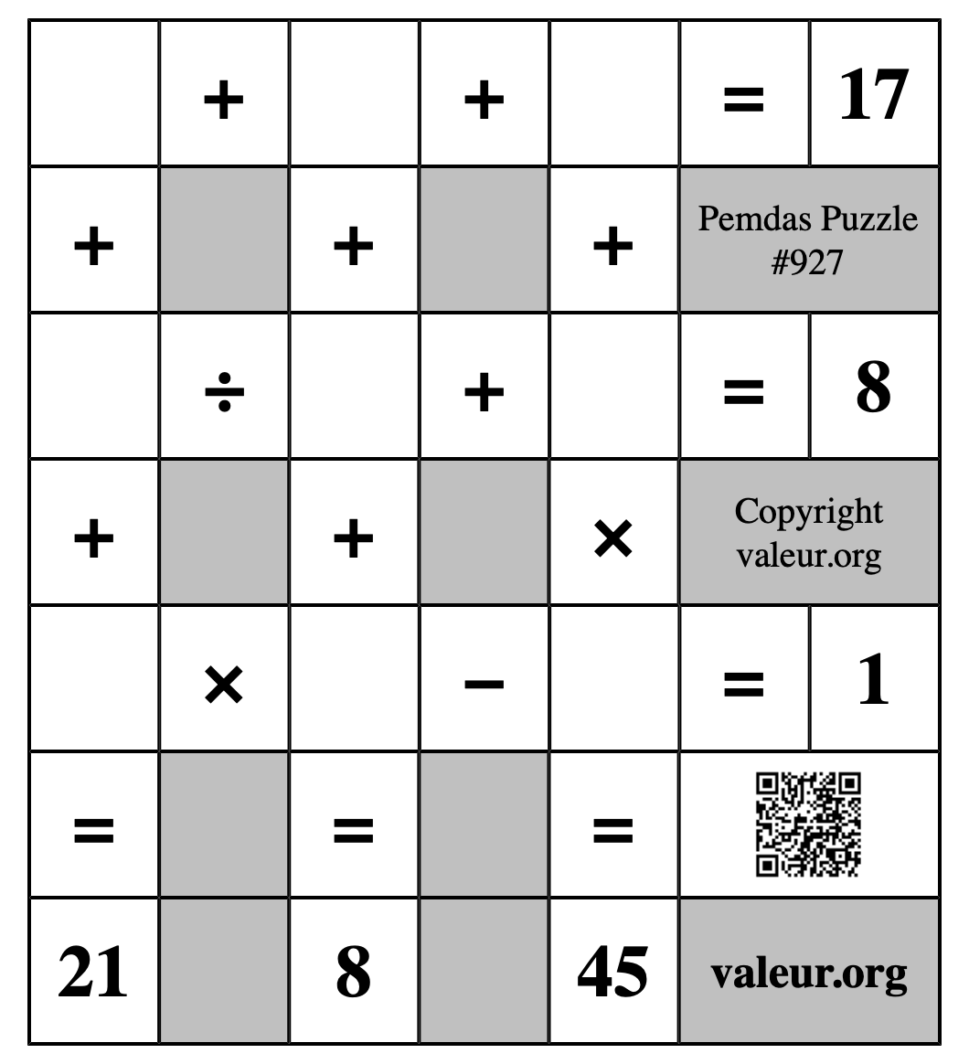 Pemdas Puzzle #927