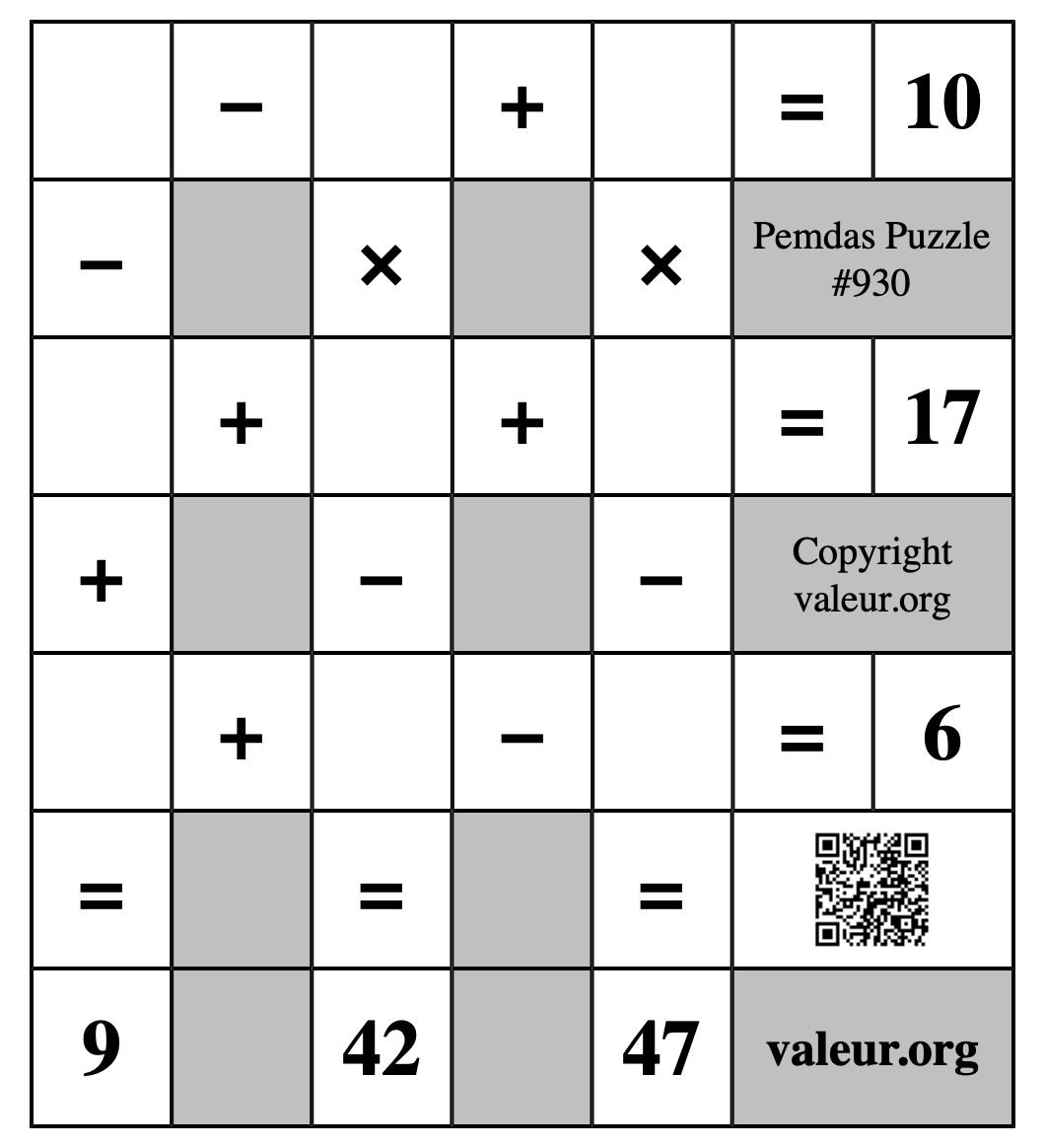Pemdas Puzzle #930