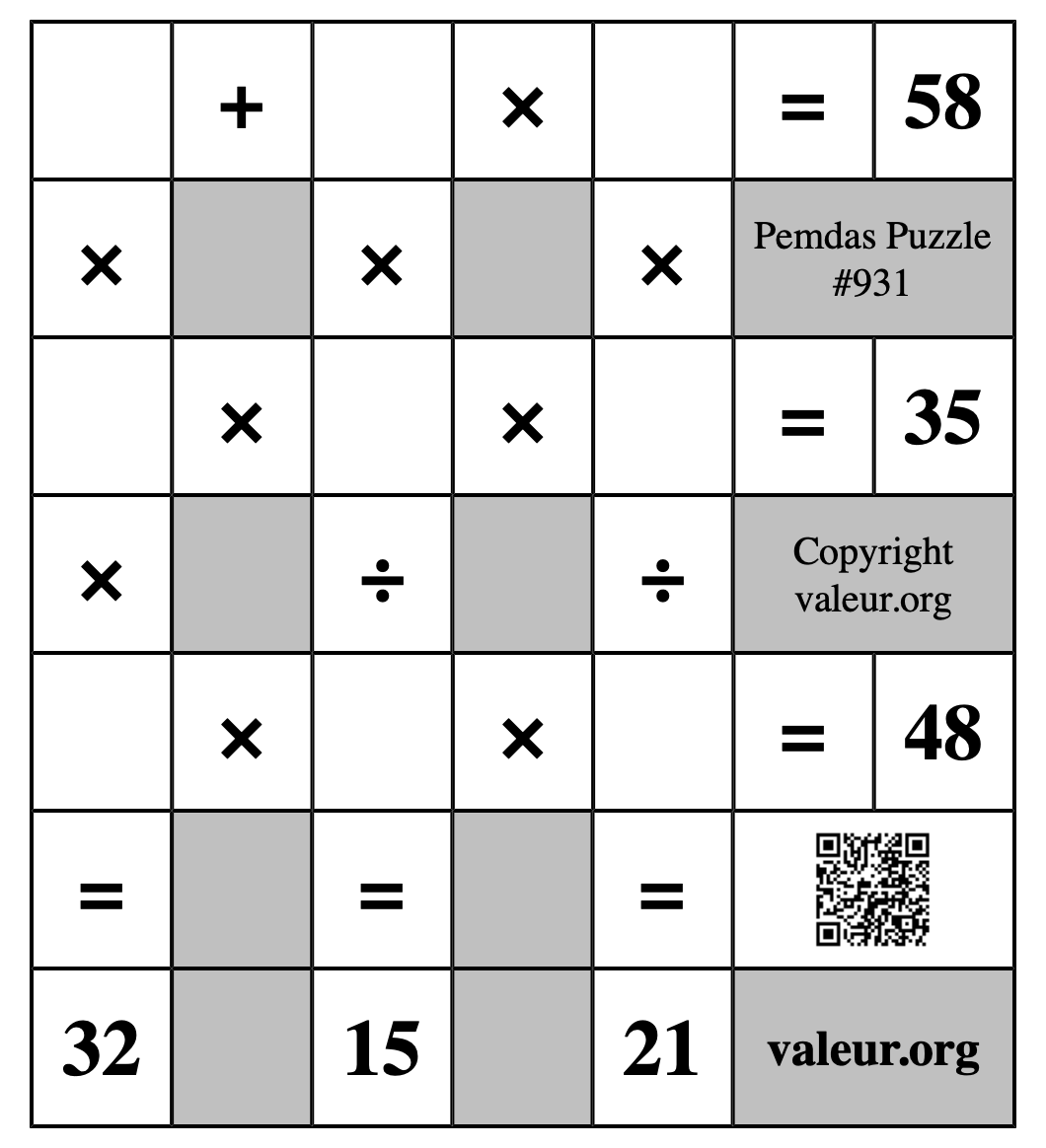 Pemdas Puzzle #931