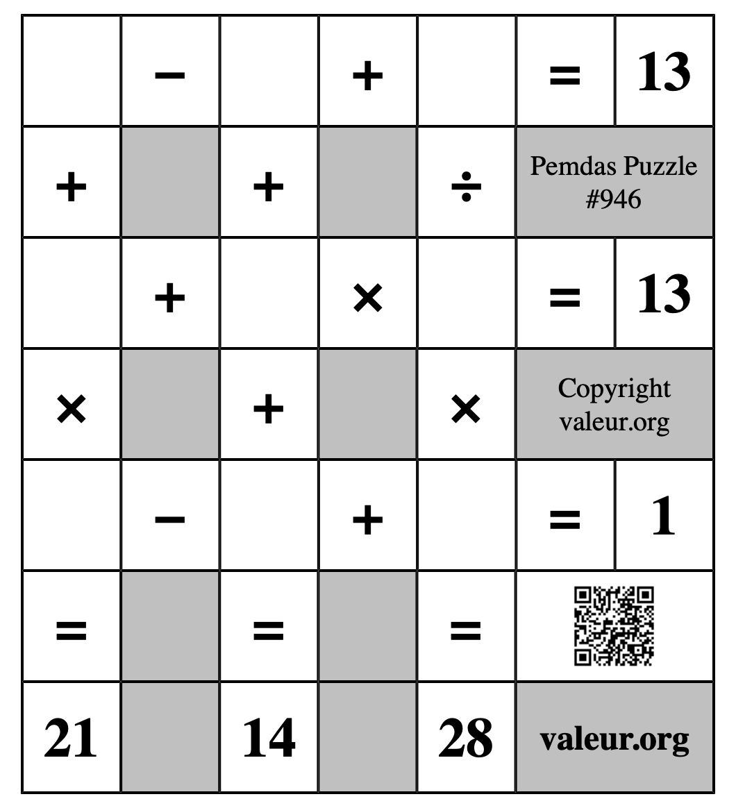 Pemdas Puzzle #946