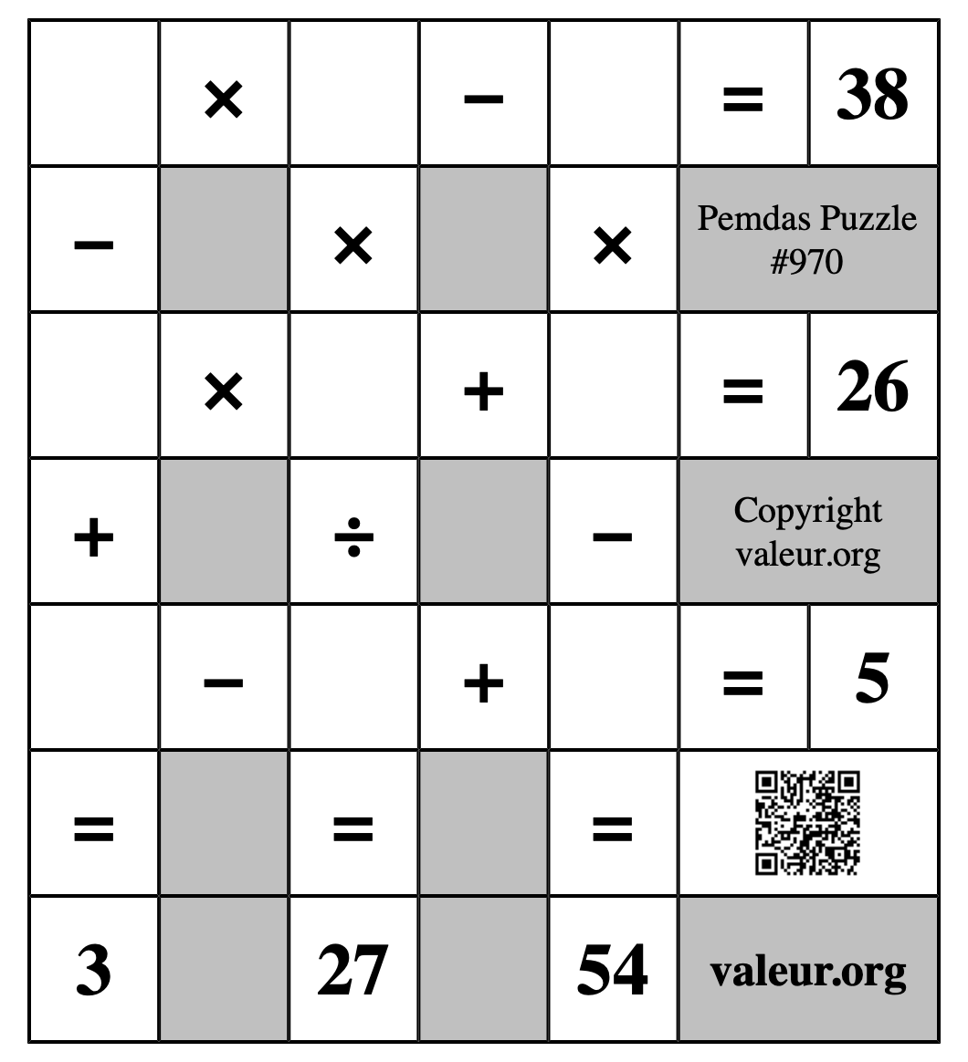 Pemdas Puzzle #970