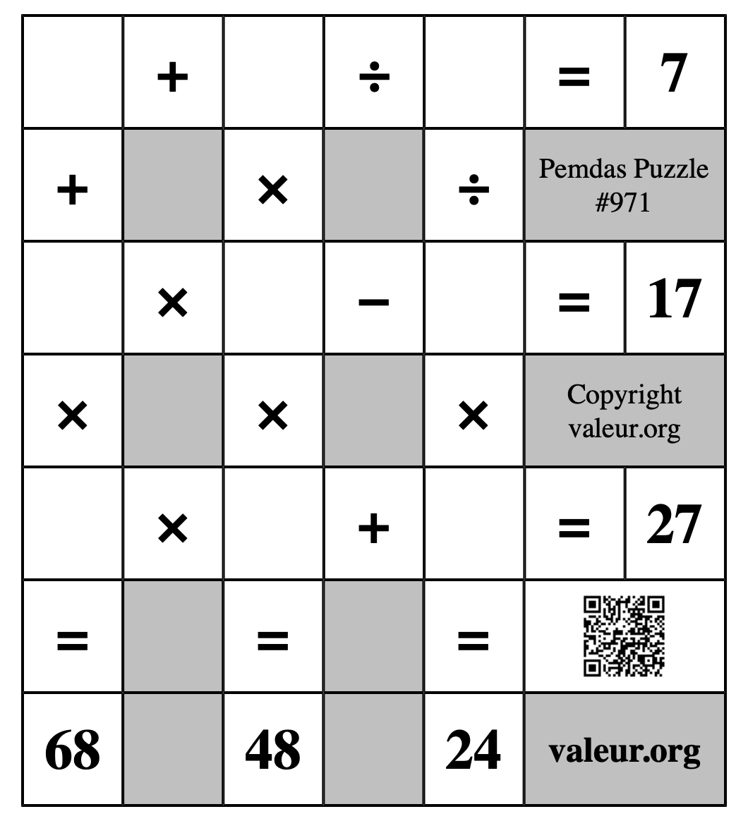 Pemdas Puzzle #971