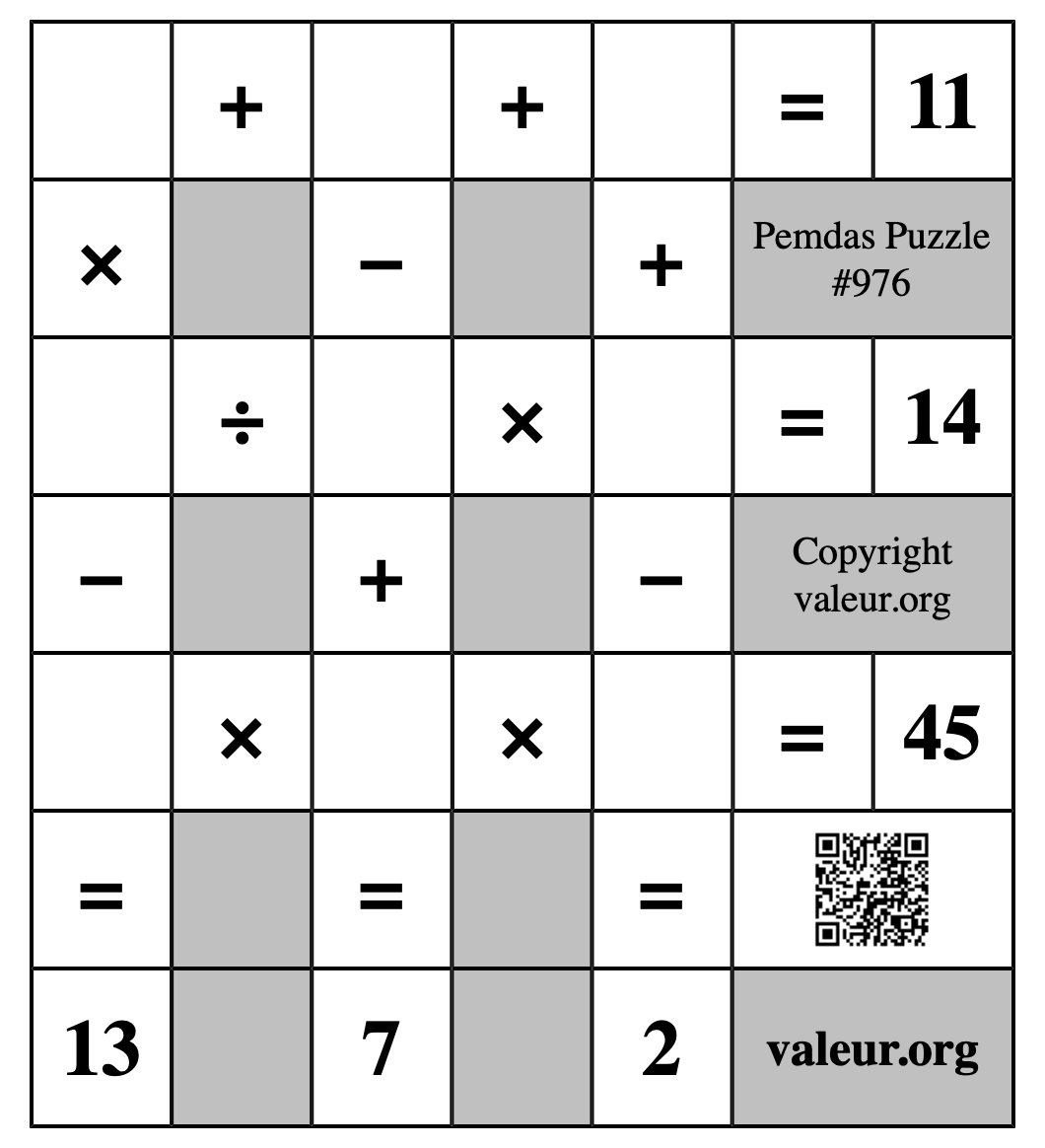 Pemdas Puzzle #976