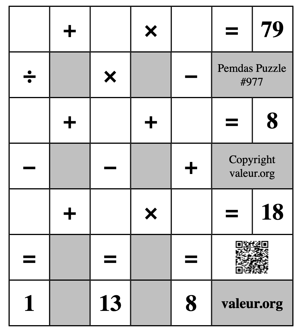 Pemdas Puzzle #977