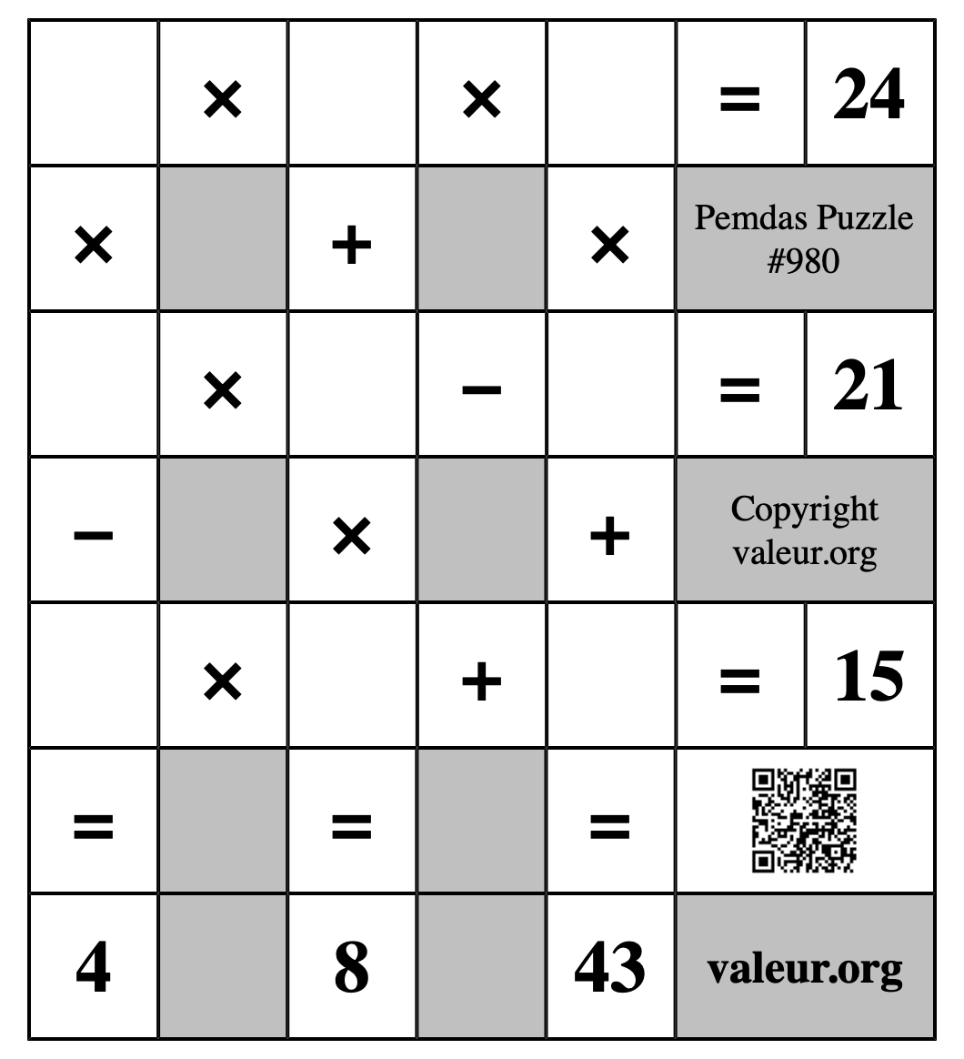 Pemdas Puzzle #980