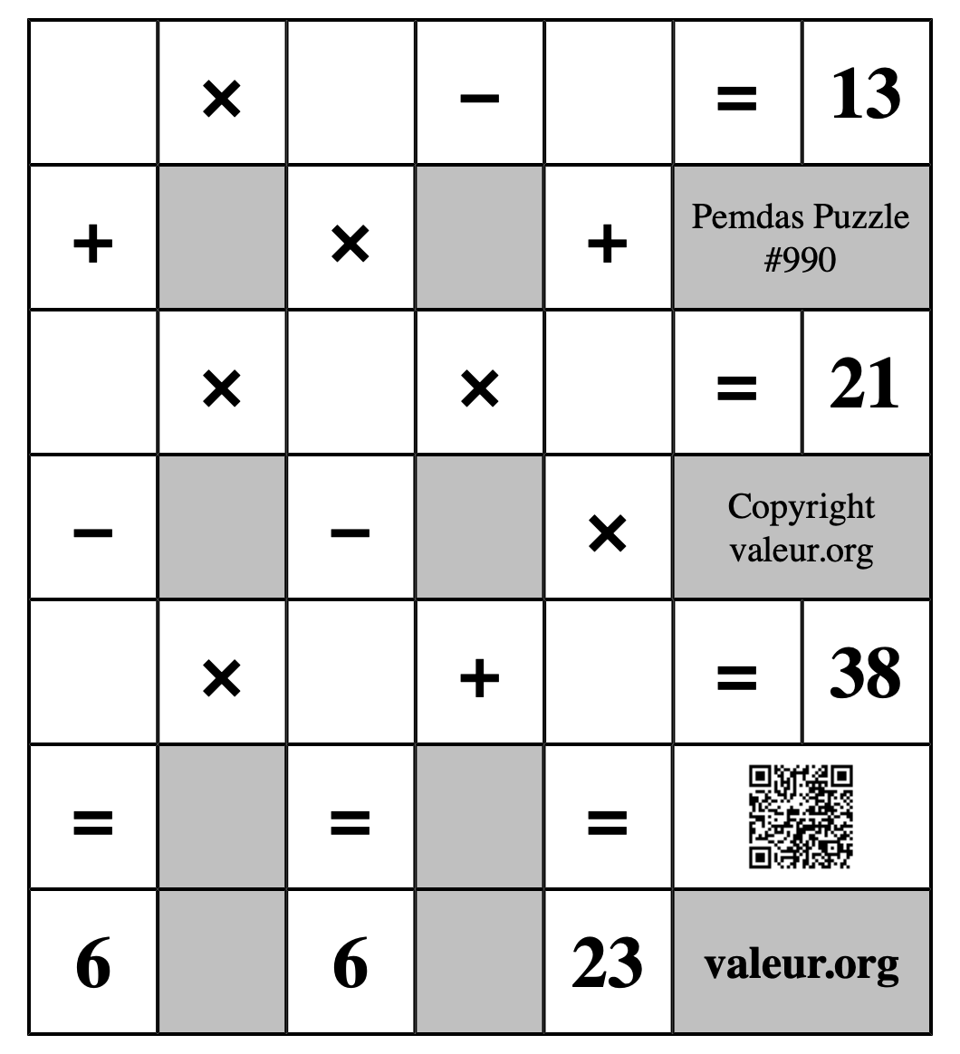 Pemdas Puzzle #990