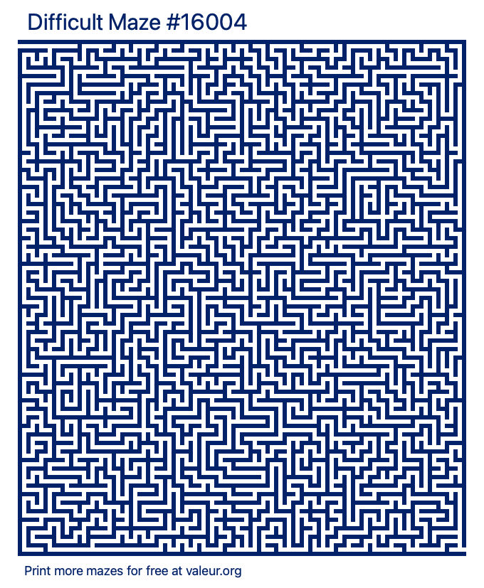 Free Printable Difficult Maze number 16004