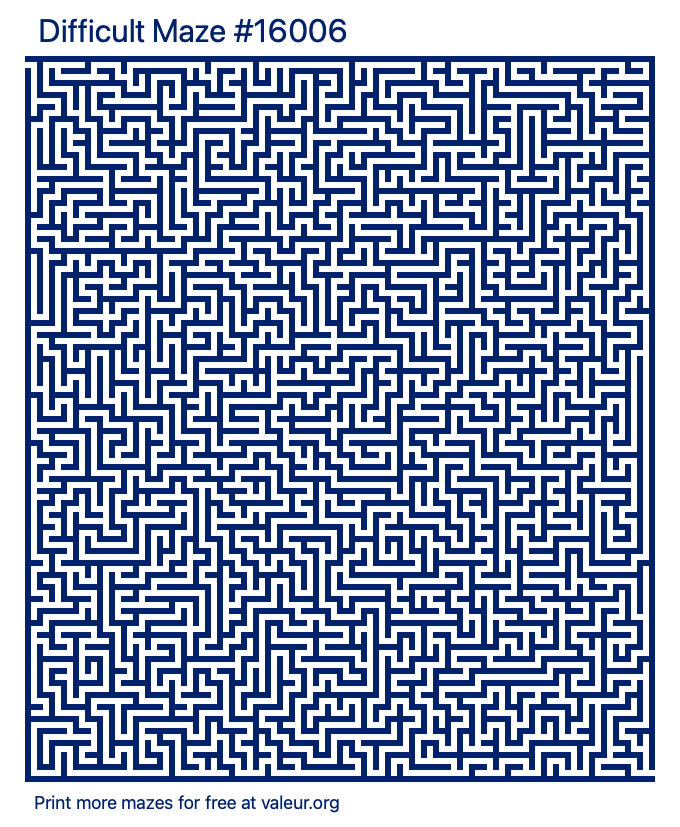 Free Printable Difficult Maze number 16006