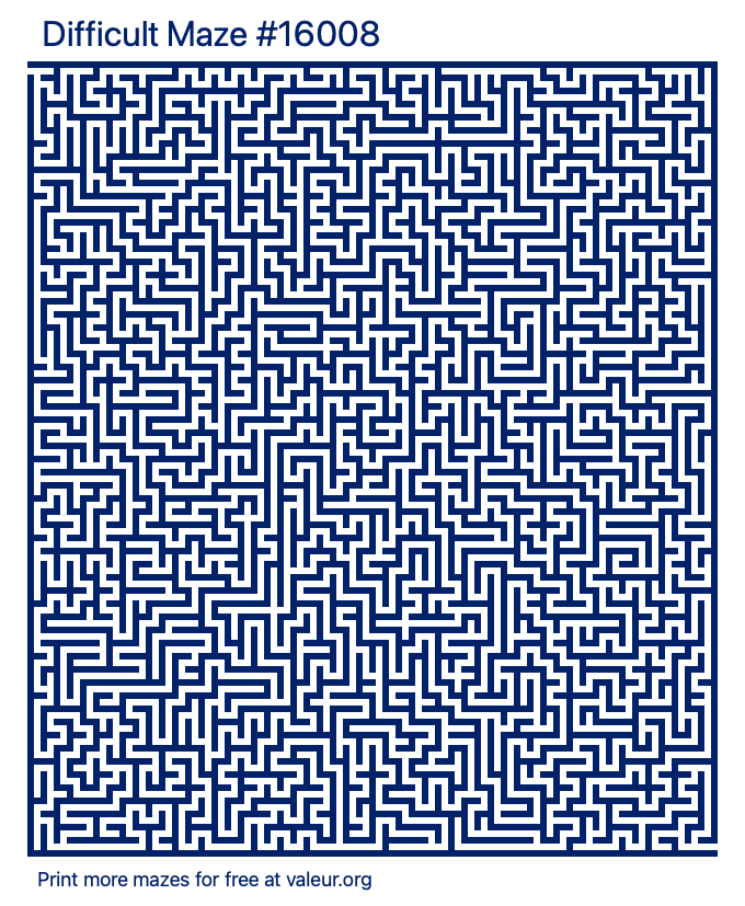 Free Printable Difficult Maze number 16008