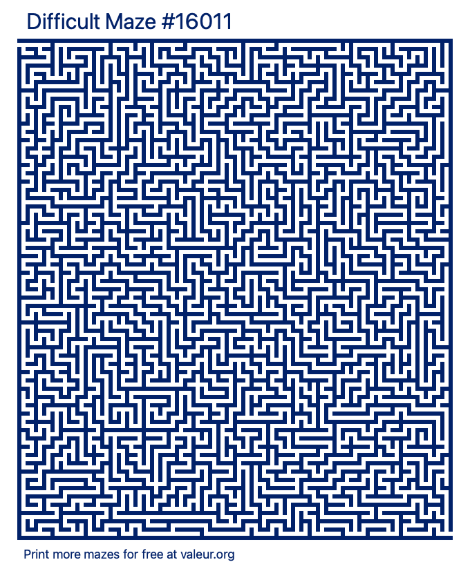 Free Printable Difficult Maze number 16011