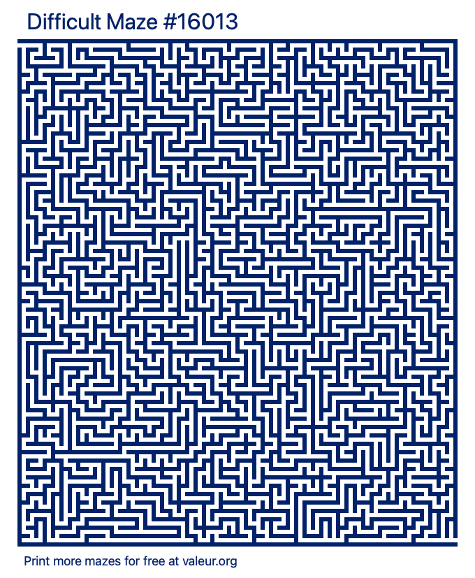 Free Printable Difficult Maze number 16013