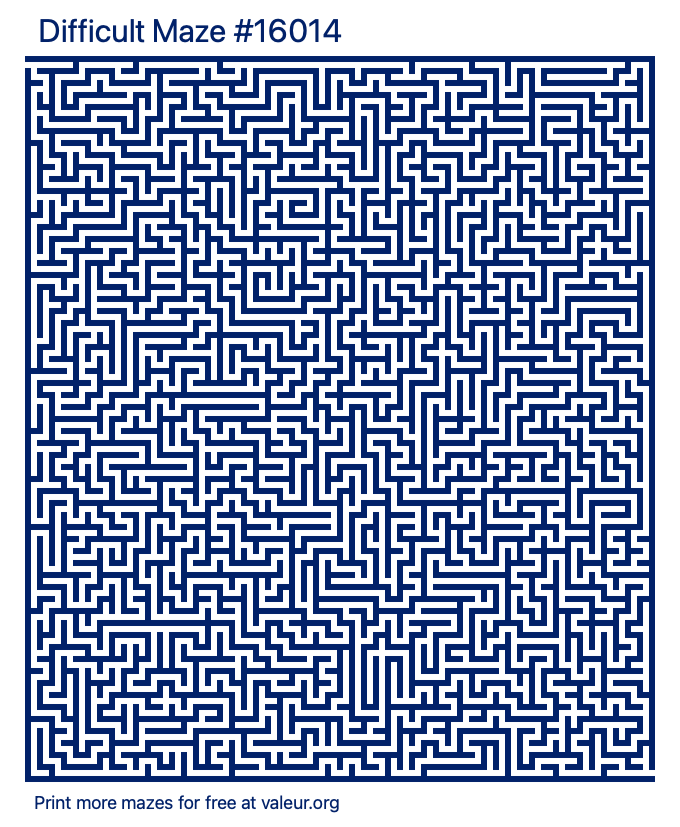 Free Printable Difficult Maze number 16014