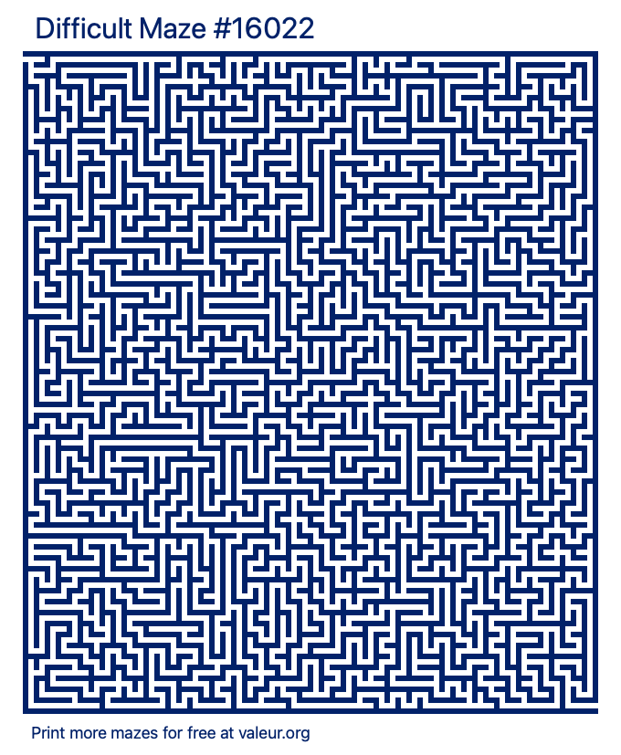 Free Printable Difficult Maze number 16022