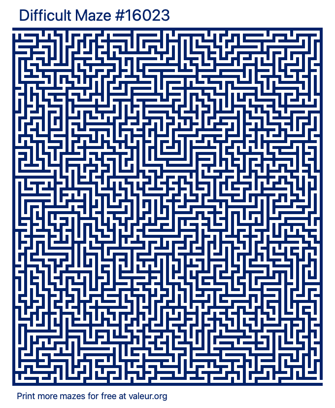 Free Printable Difficult Maze number 16023