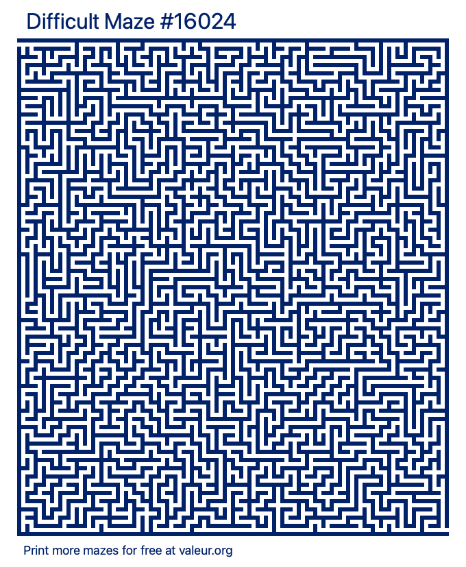 Free Printable Difficult Maze number 16024