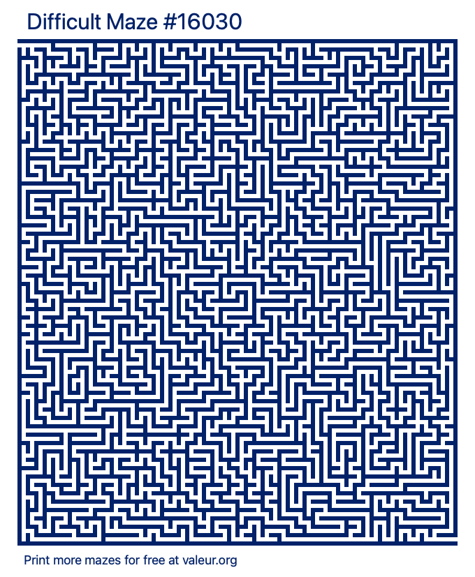 Free Printable Difficult Maze number 16030