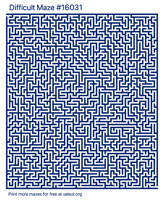 Free Printable Difficult Maze number 16031