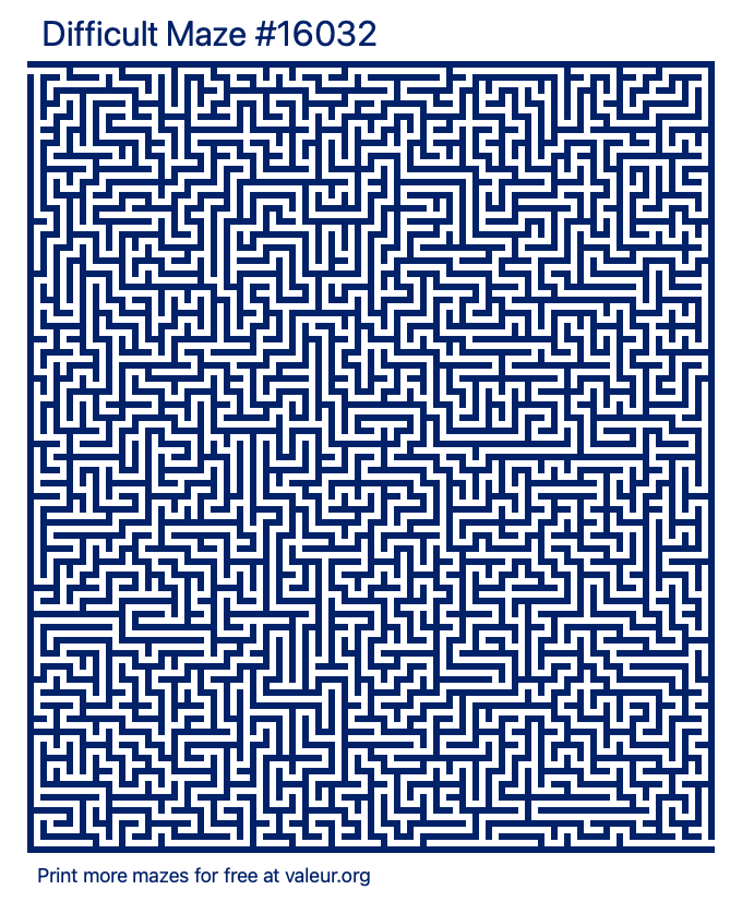 Free Printable Difficult Maze number 16032