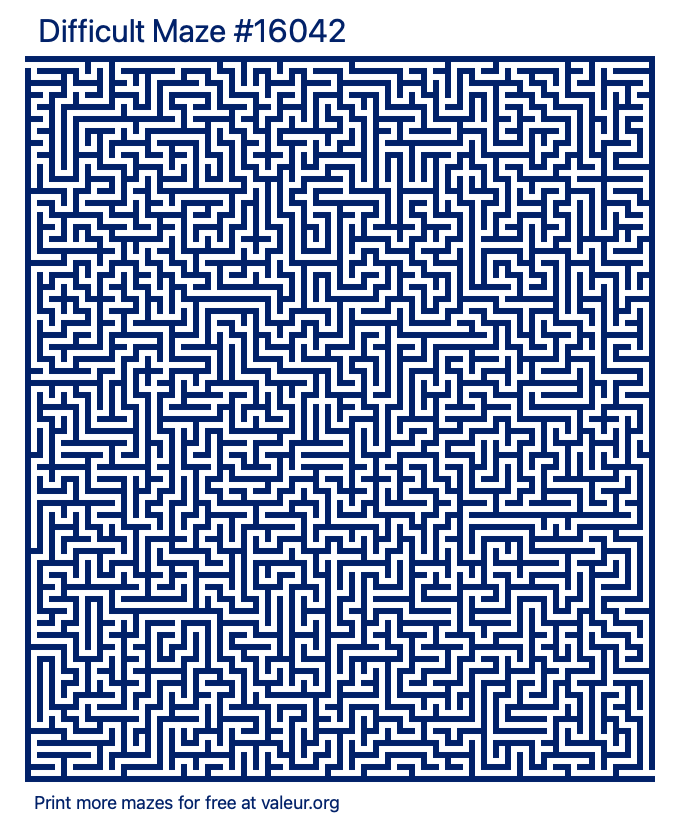 Free Printable Difficult Maze number 16042