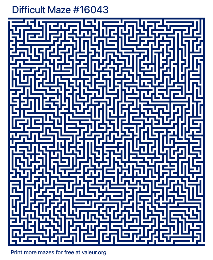 Free Printable Difficult Maze number 16043
