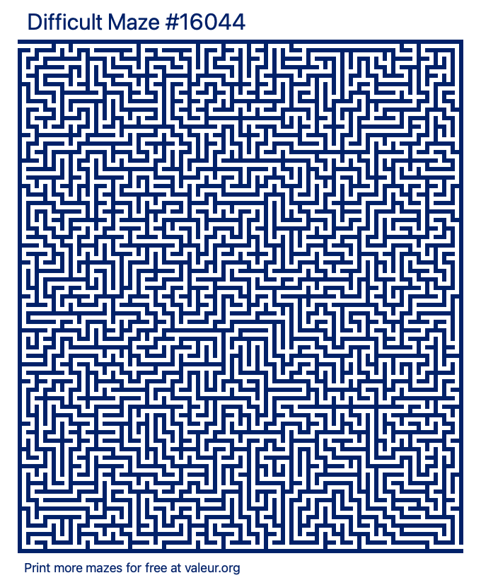 Free Printable Difficult Maze number 16044