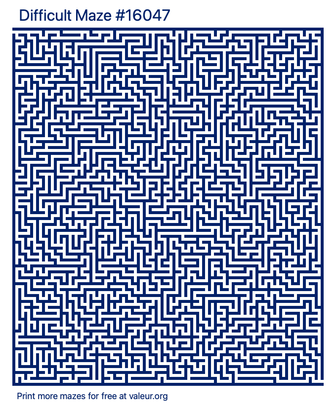 Free Printable Difficult Maze number 16047