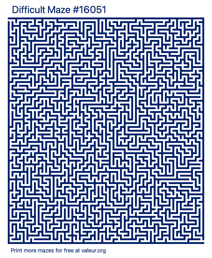 Free Printable Difficult Maze number 16051
