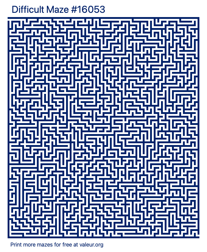 Free Printable Difficult Maze number 16053