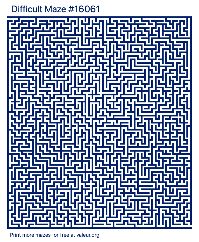 Free Printable Difficult Maze number 16061