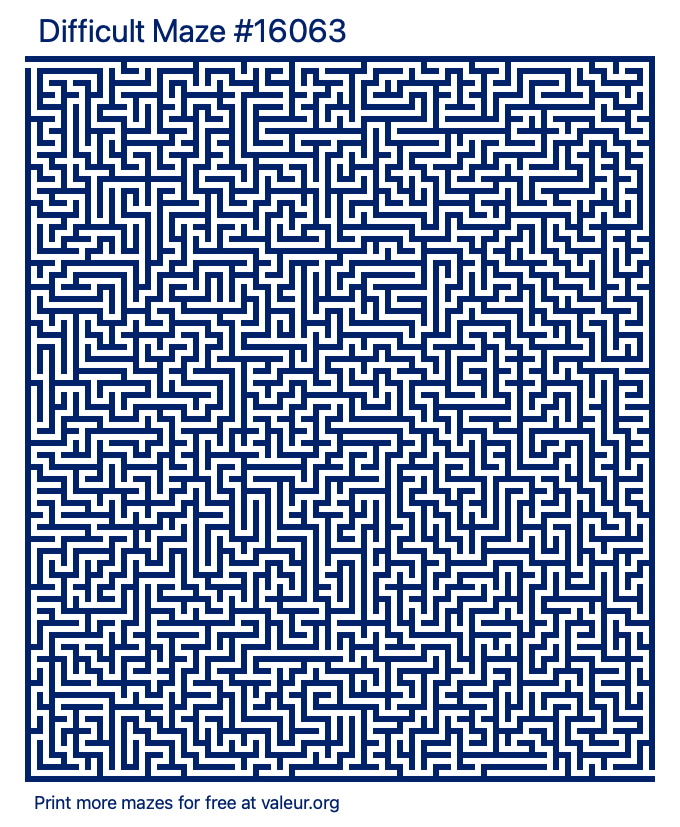 Free Printable Difficult Maze number 16063