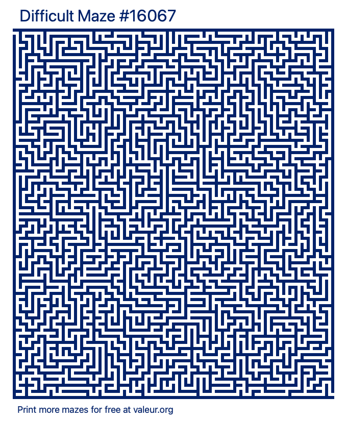 Free Printable Difficult Maze number 16067