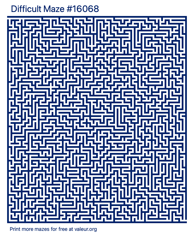 Free Printable Difficult Maze number 16068