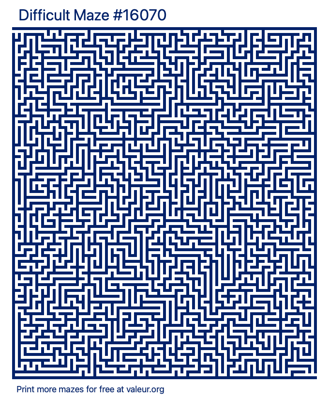 Free Printable Difficult Maze number 16070