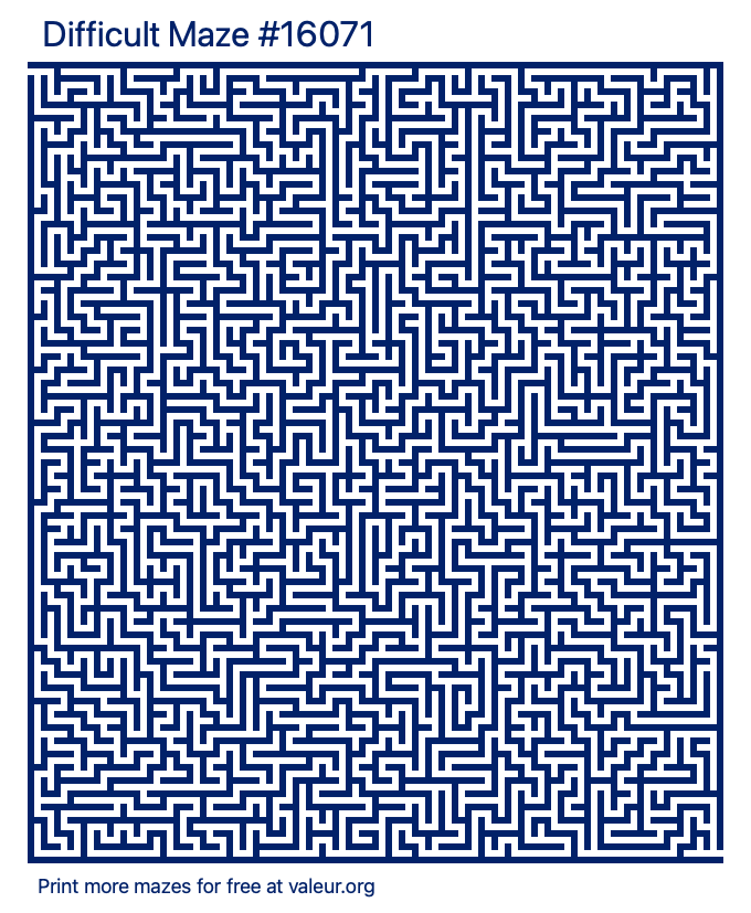 Free Printable Difficult Maze number 16071