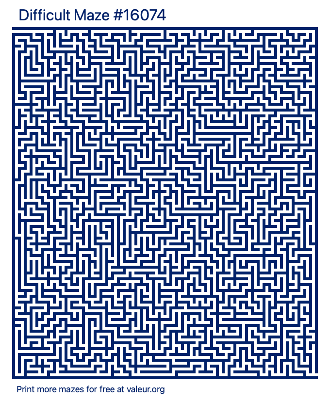 Free Printable Difficult Maze number 16074