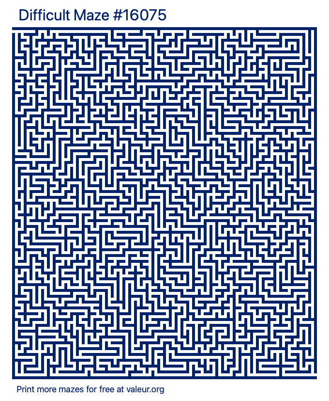 Free Printable Difficult Maze number 16075
