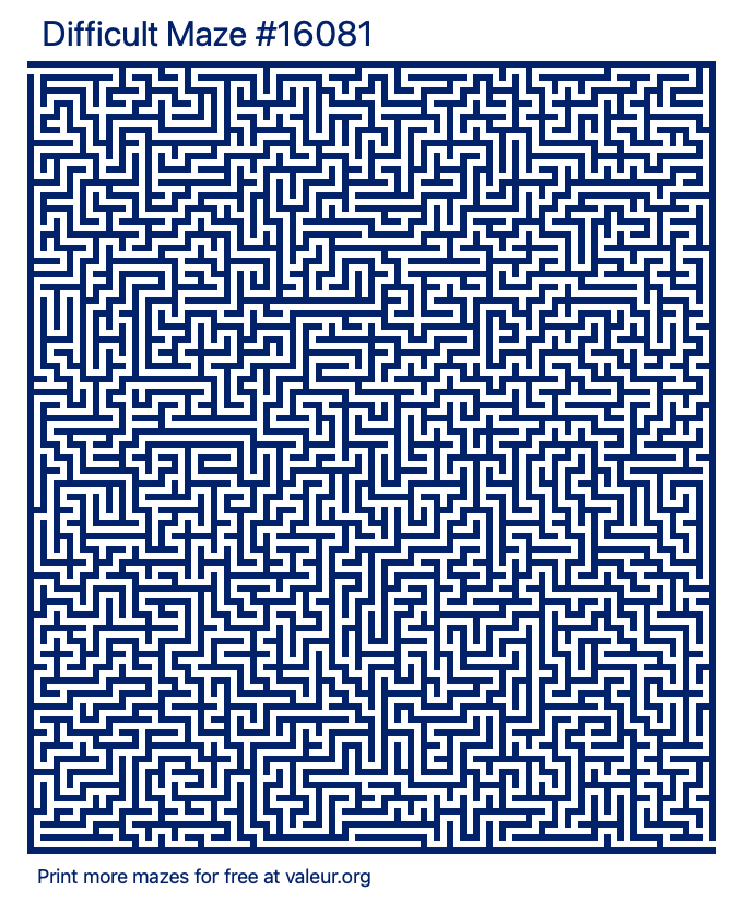 Free Printable Difficult Maze number 16081