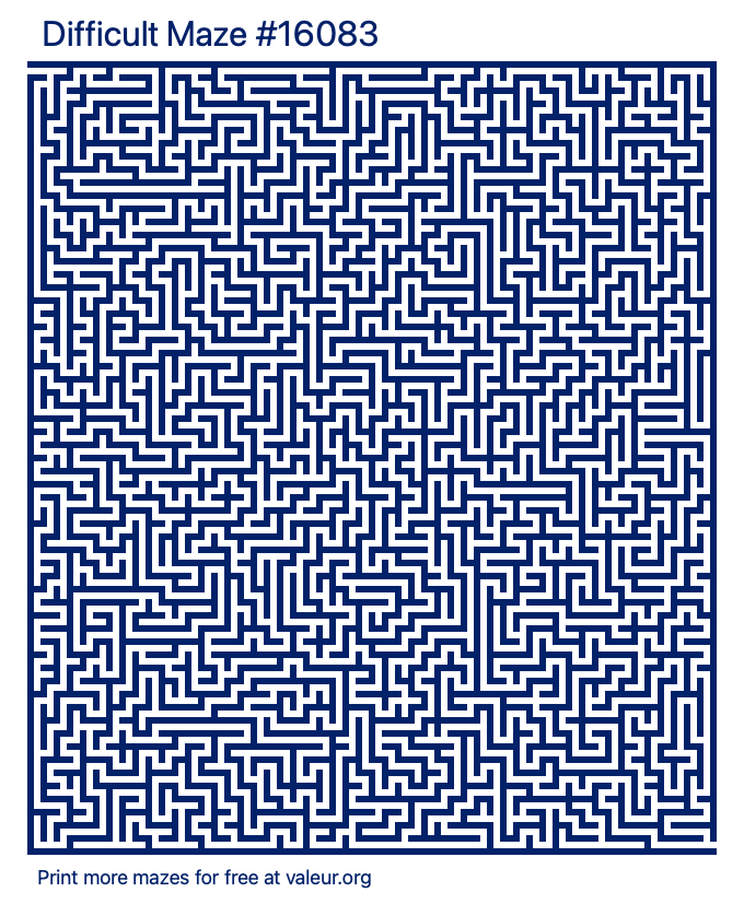 Free Printable Difficult Maze number 16083