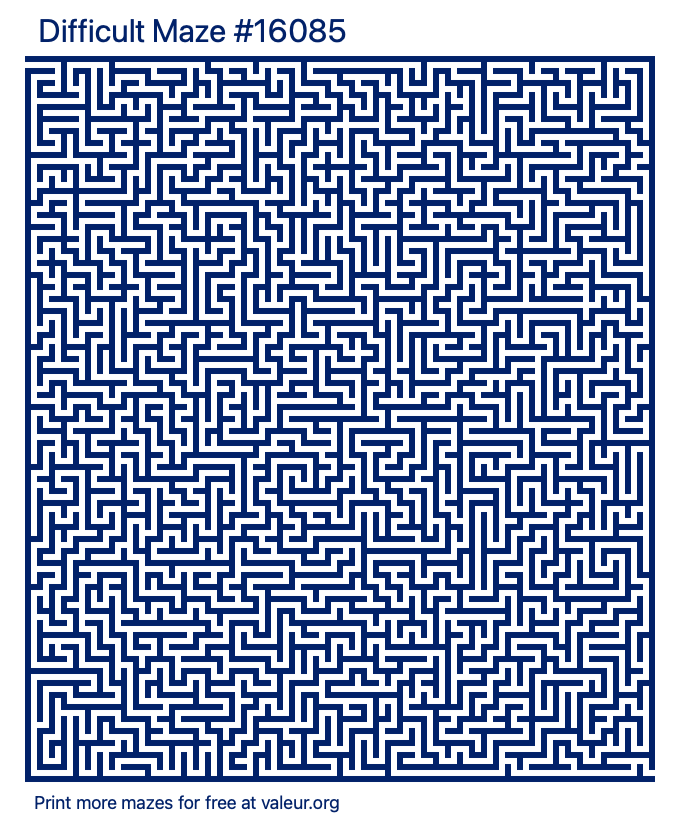 Free Printable Difficult Maze number 16085