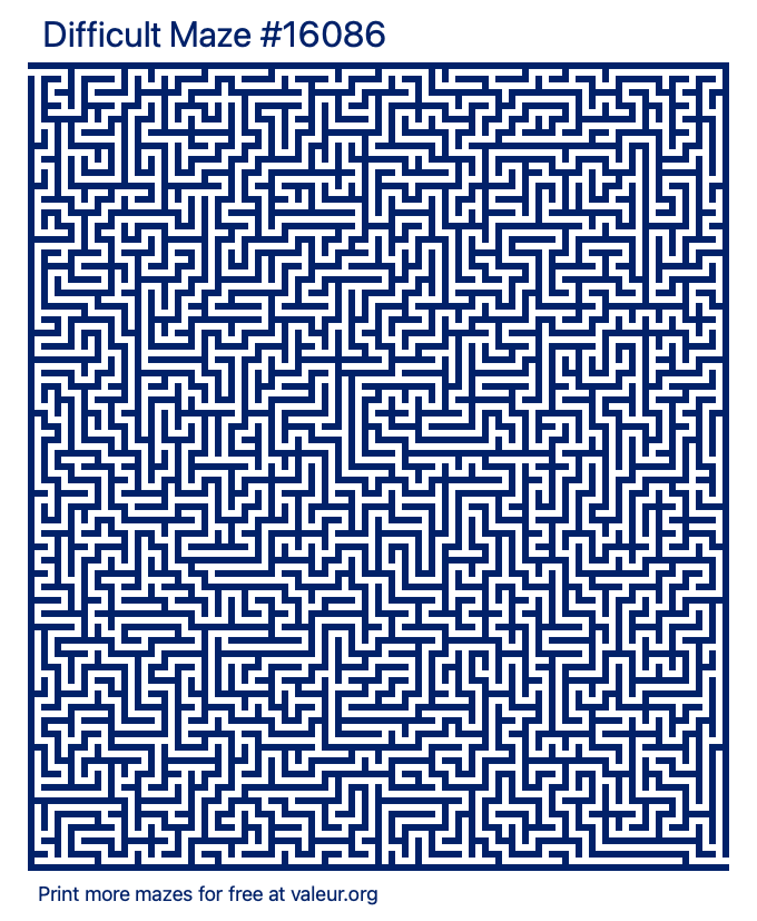 Free Printable Difficult Maze number 16086