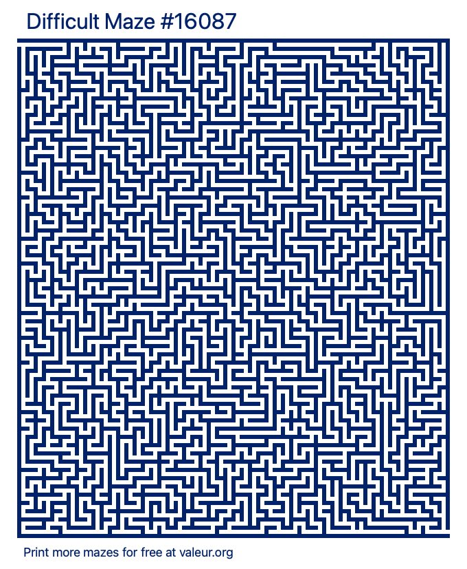 Free Printable Difficult Maze number 16087