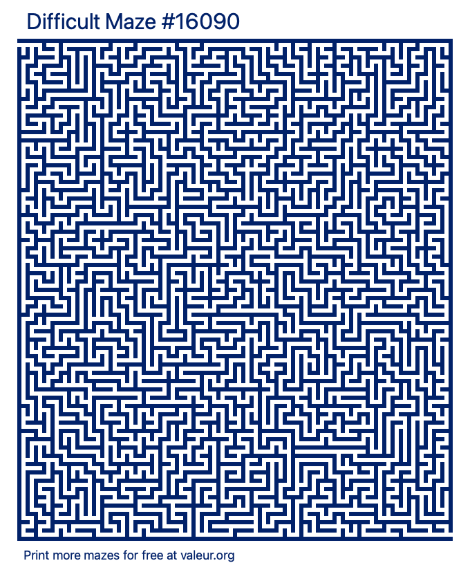 Free Printable Difficult Maze number 16090