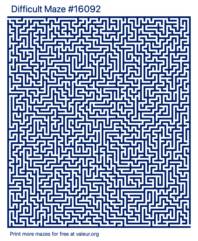 Free Printable Difficult Maze number 16092