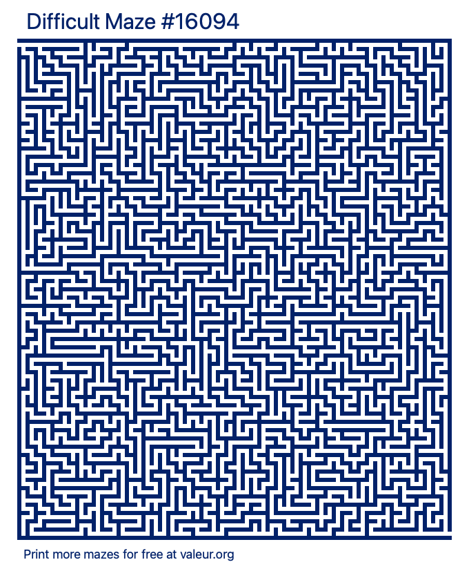 Free Printable Difficult Maze number 16094