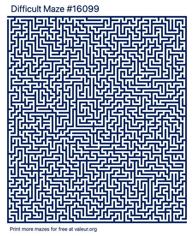 Free Printable Difficult Maze number 16099