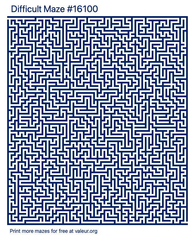 Free Printable Difficult Maze number 16100