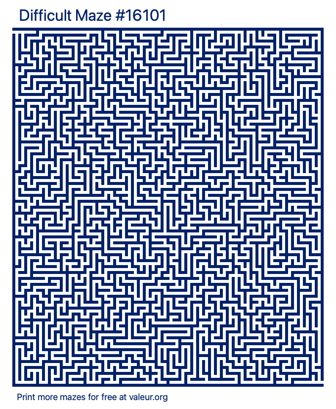 Free Printable Difficult Maze number 16101