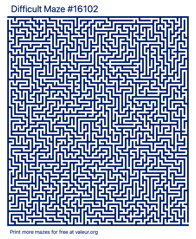 Free Printable Difficult Maze number 16102