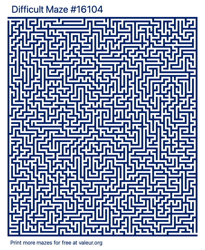 Free Printable Difficult Maze number 16104